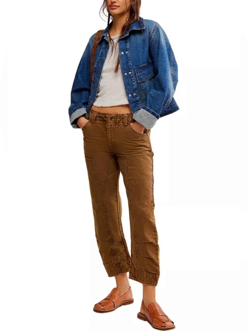 We The Free Supersonic Slim Barrel Leg Pants Size 8